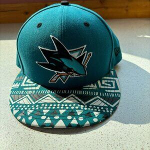 👛(ANY 2/$20) NEW ERA 9FIFTY San Jose Sharks Snap Back Geometric Mosaic Design